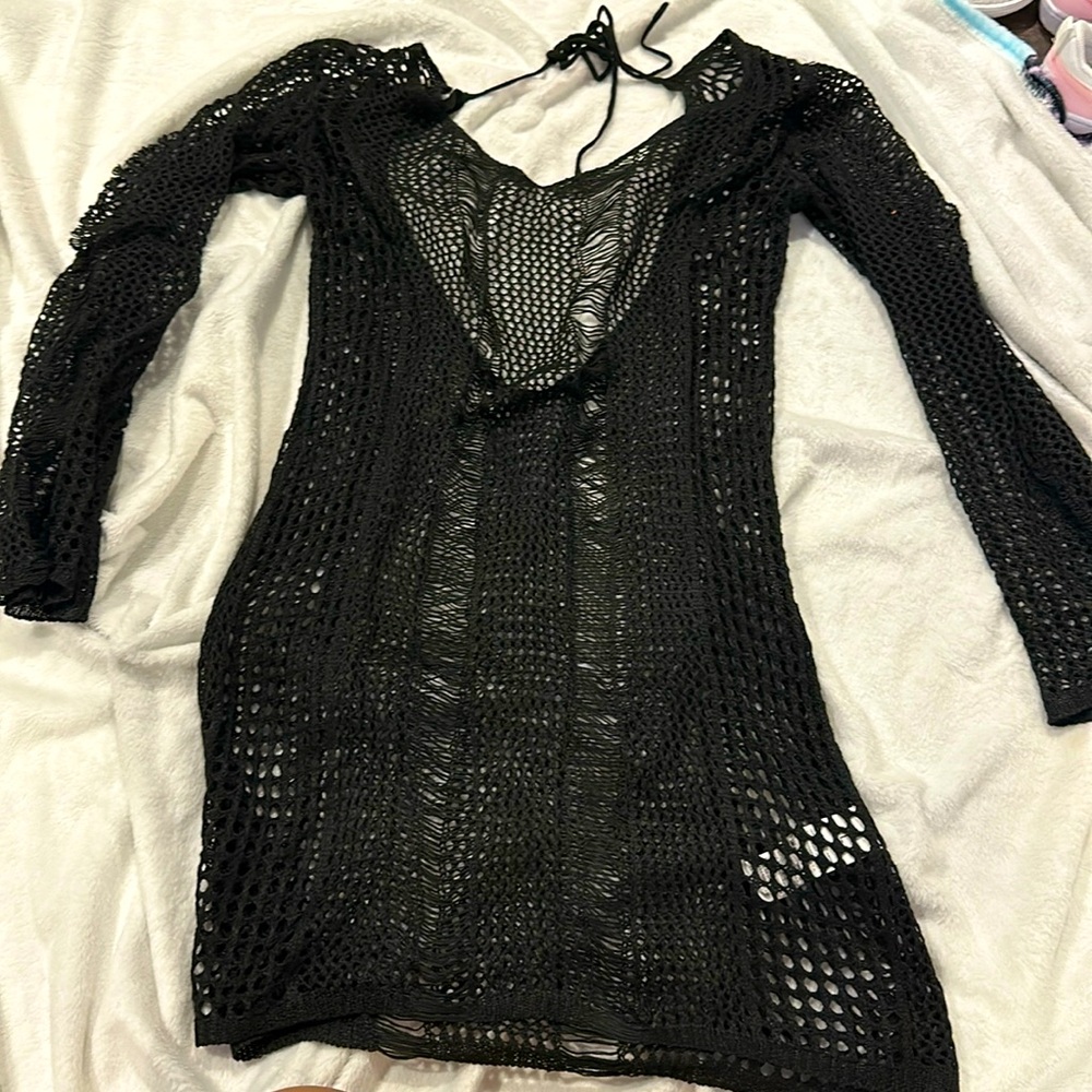 Black coverup for swimsuit